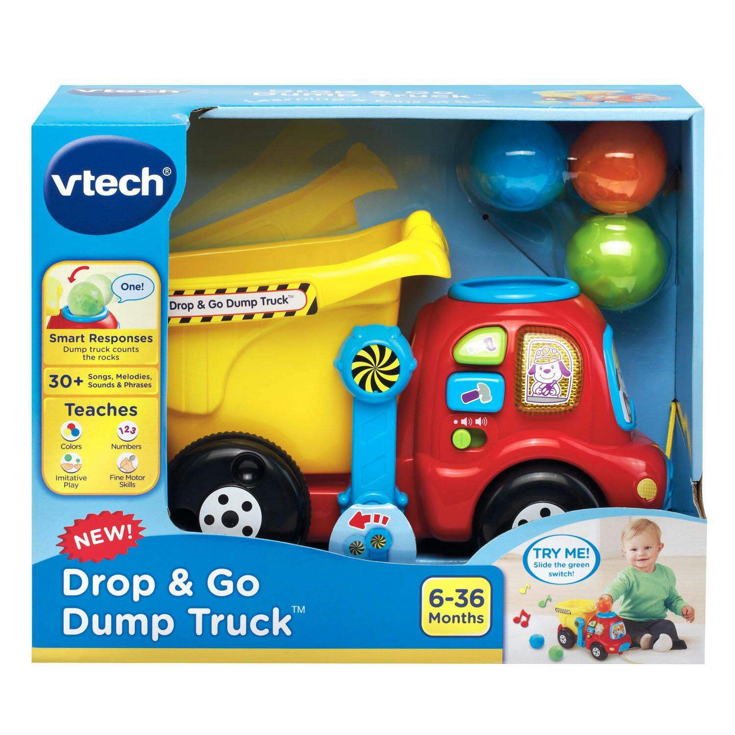 VTech Drop & Go Dump Truck, English, Ages 6-36 months