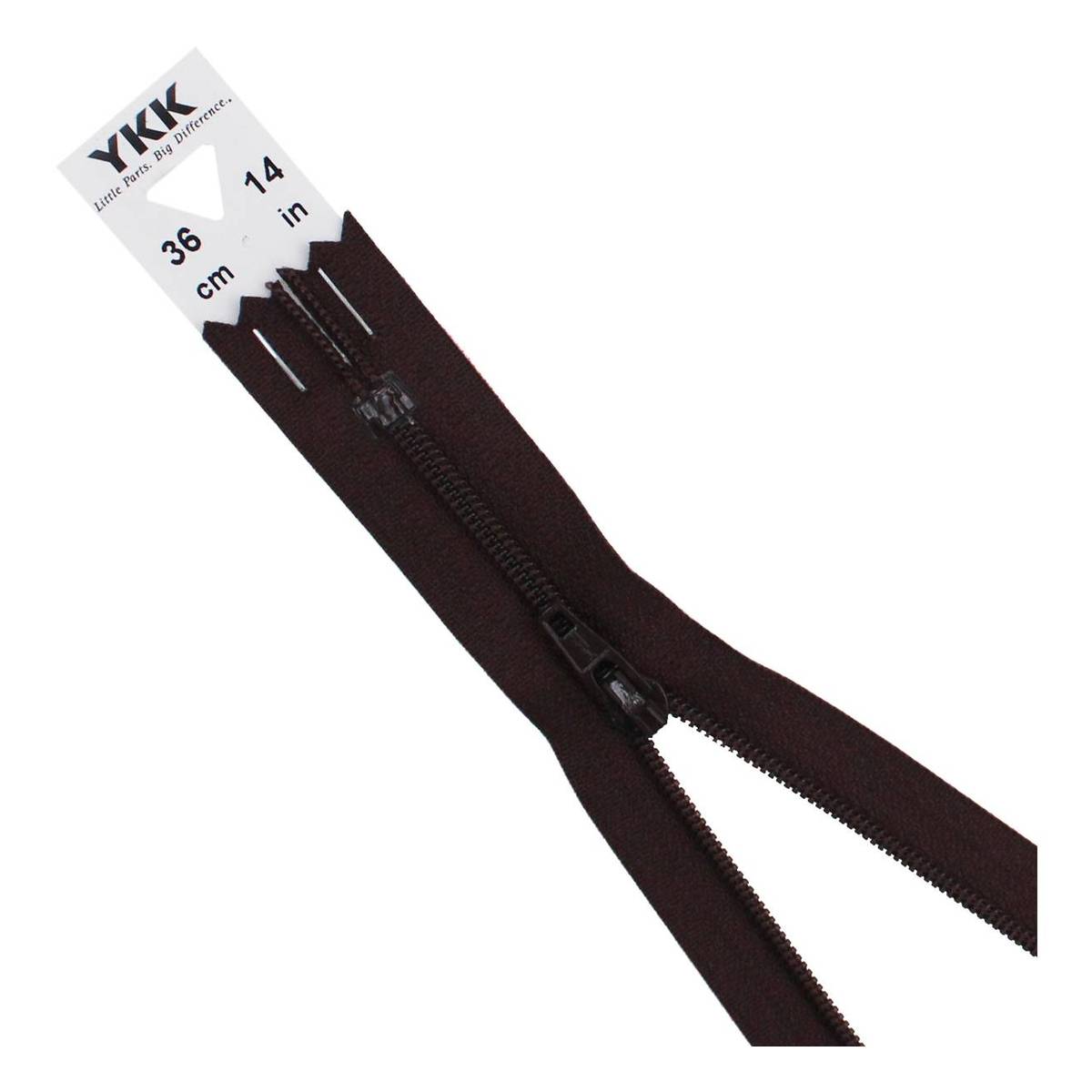 YKK Brown Dress and Skirt Zip 36cm