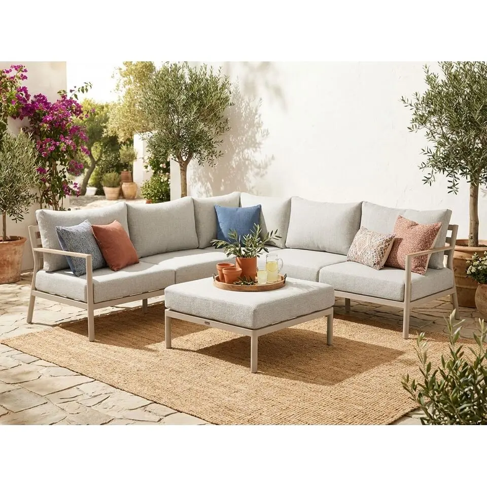 Hoek loungeset Aluminium Zand/Beige Lifestyle Garden Furniture Verano