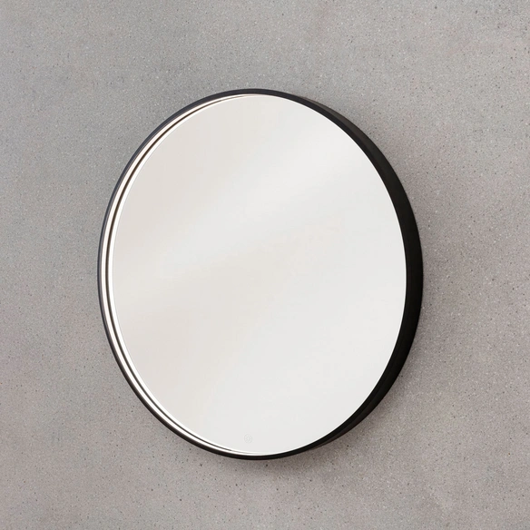 Spiegelelement rund, Ø 60 cm, schwarz