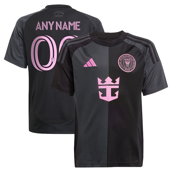 Inter Miami CF adidas Youth 2025 The Fortitude Kit Replica Custom Jersey - Black