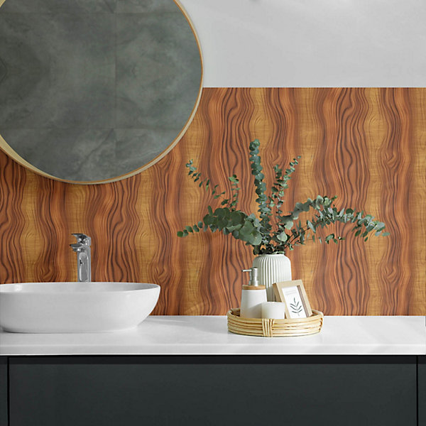 Panneau Mural PVC Wallfluent 120x60 cm Motifs De Troncs D'arbres En Arrière-Plan 1 pièce