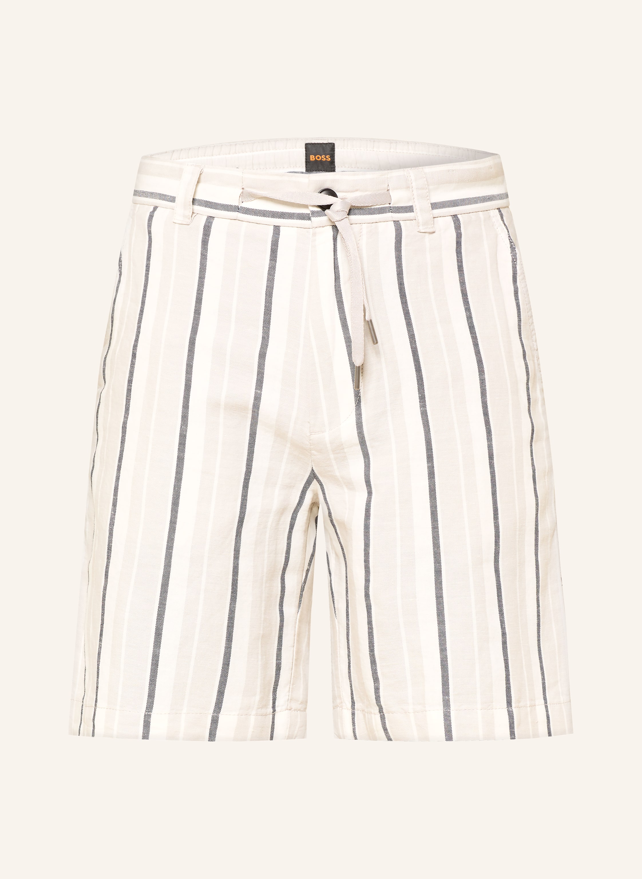 BOSS Chinoshorts Straight Fit mit Leinen