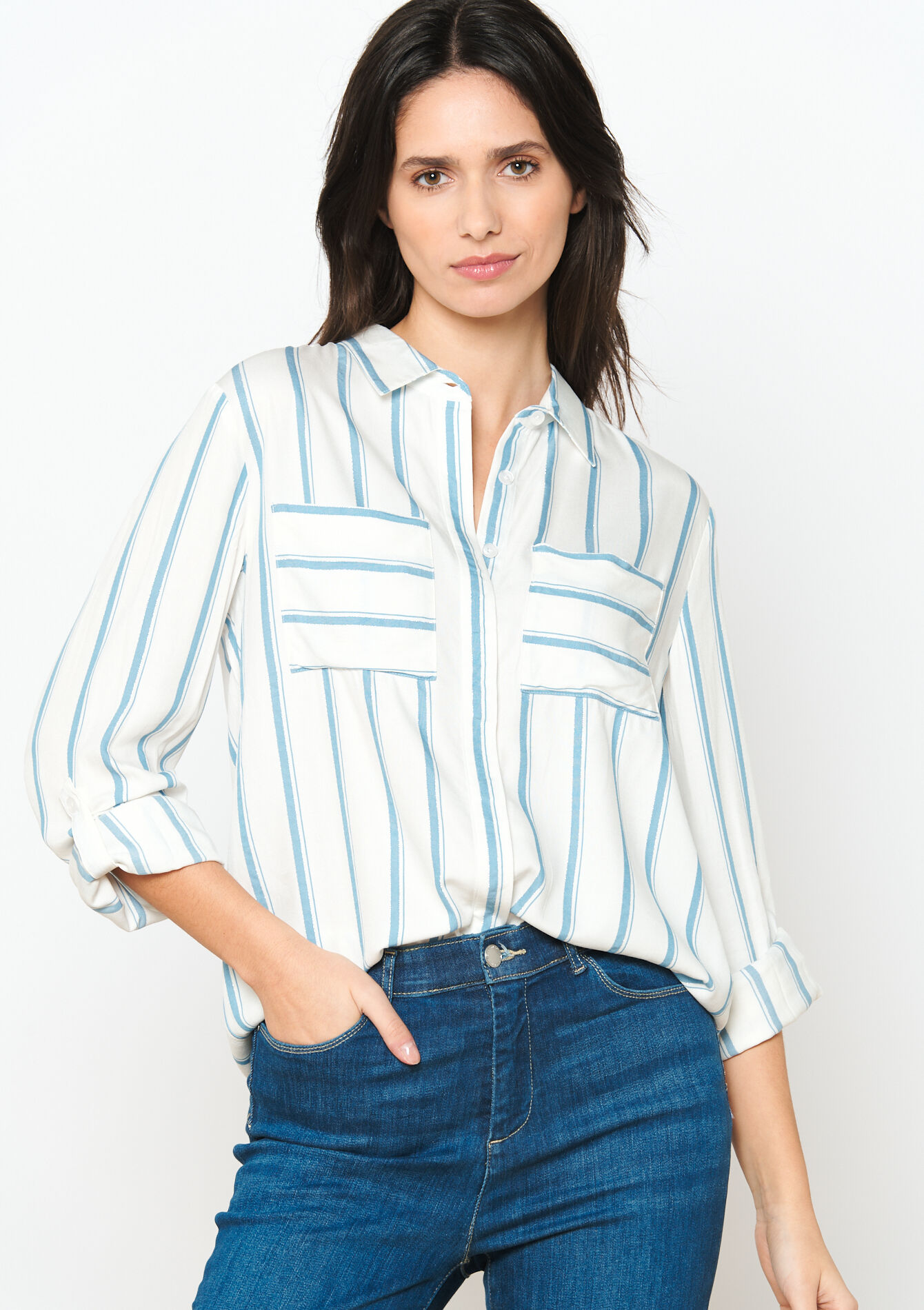 Gestreept hemd met lurex