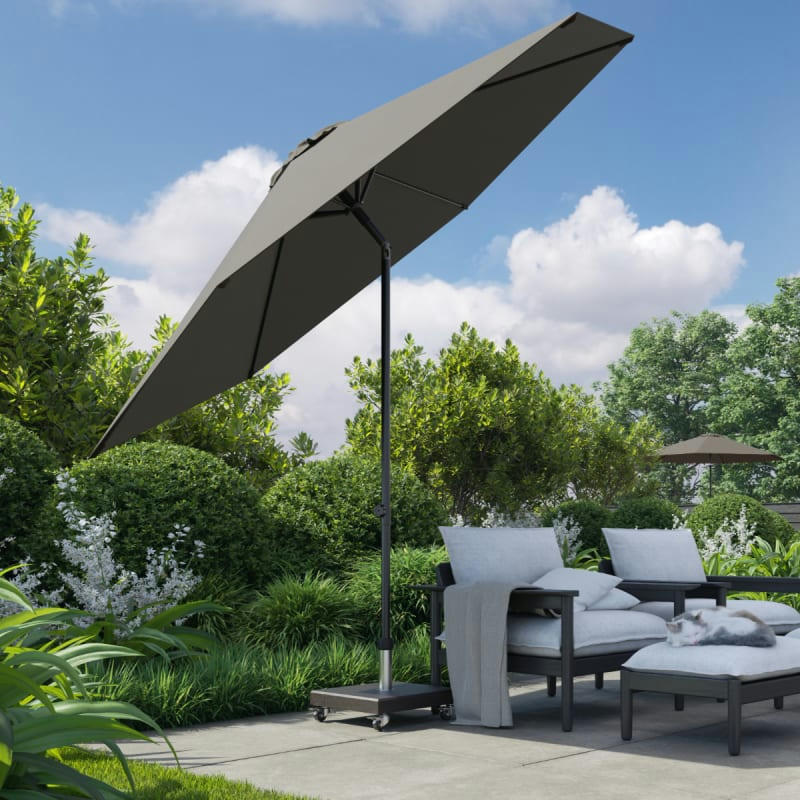 LISBOA - Parasol droit diamètre 2,5m anthracite