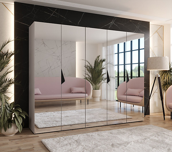Armoire a portes battantes Sandi 3 250 x H. 202 x P. 52, 5 portes