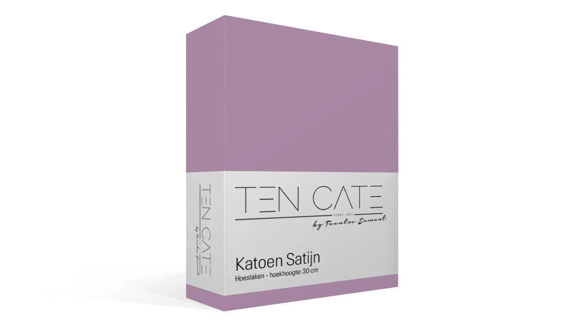 Ten Cate hoeslaken - 100% katoensatijn -160x200 - paars