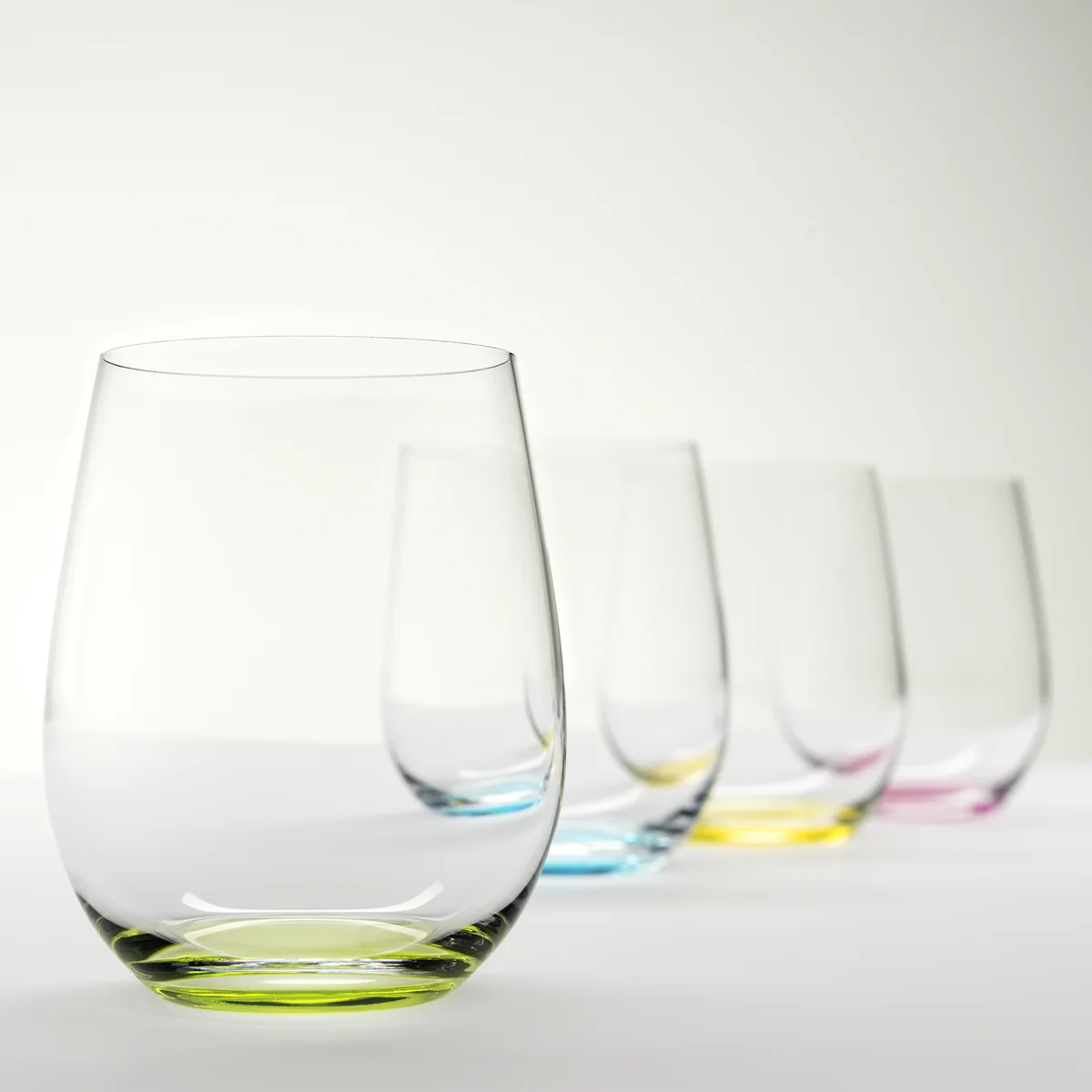 Riedel - O Wine Happy O Wasserglas 320 ml, transparent / mehrfarben (4er-Set)