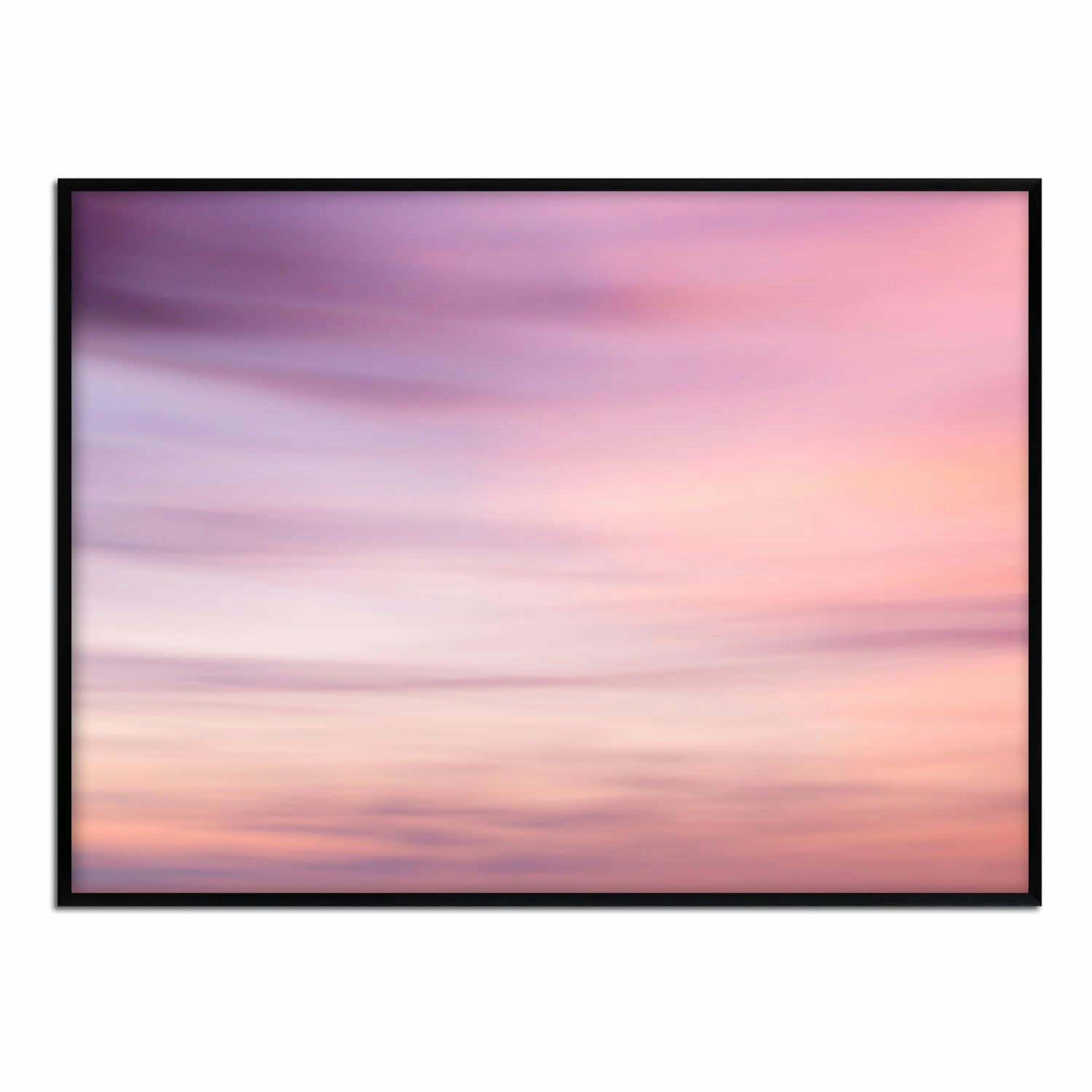 CIELO - Affiche avec cadre noir - Ciel rose - 50x70