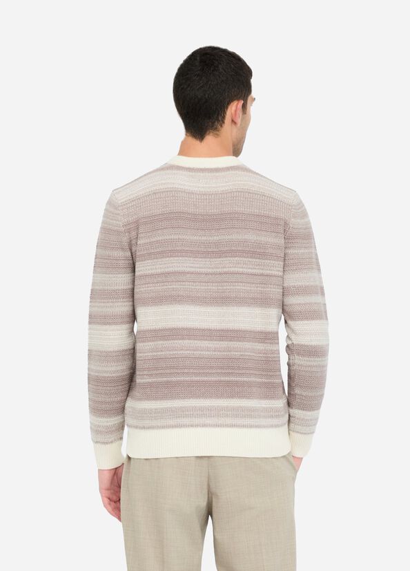 Maglia a righe in lana e cashmere