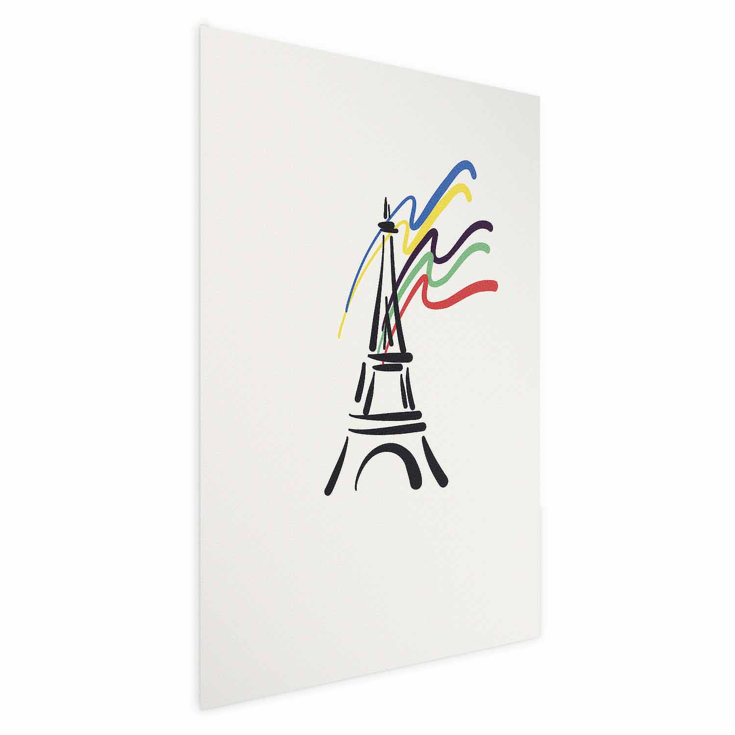 Plakat Wieża Eiffla i kolory 21x30 cm