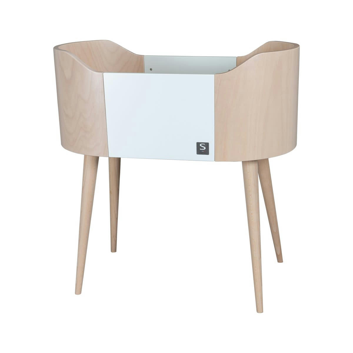 GALOPIN - Berceau pieds bois 96x93x54cm blanc