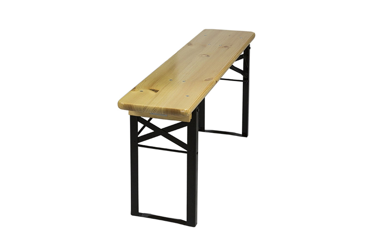 MaximaVida inklapbare picknickbank Berlijn 120 x 25 cm 3-laags blanke lak - FSC hout
