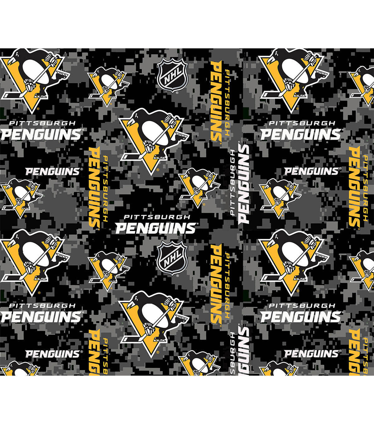Pittsburgh Penguins Fleece Fabric Digital Camo