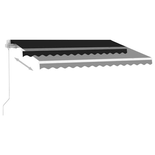 NNEVL Freestanding Manual Retractable Awning 300x250 cm Anthracite