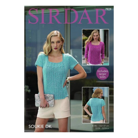 Sirdar Soukie DK Ladies' Tops Digital Pattern 7929