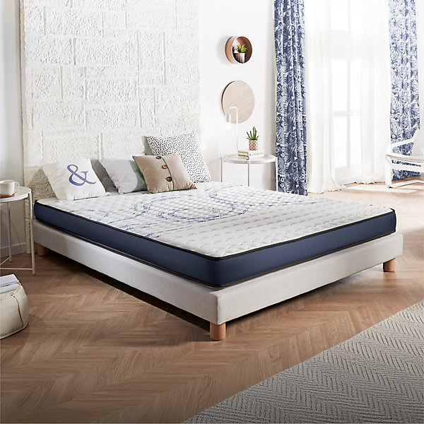 Lot 2 Matelas 70x190 à mémoire de forme - épaisseur 15 cm - Blue Latex - 7 zones de confort - Hypoallergénique - Perfect Dream