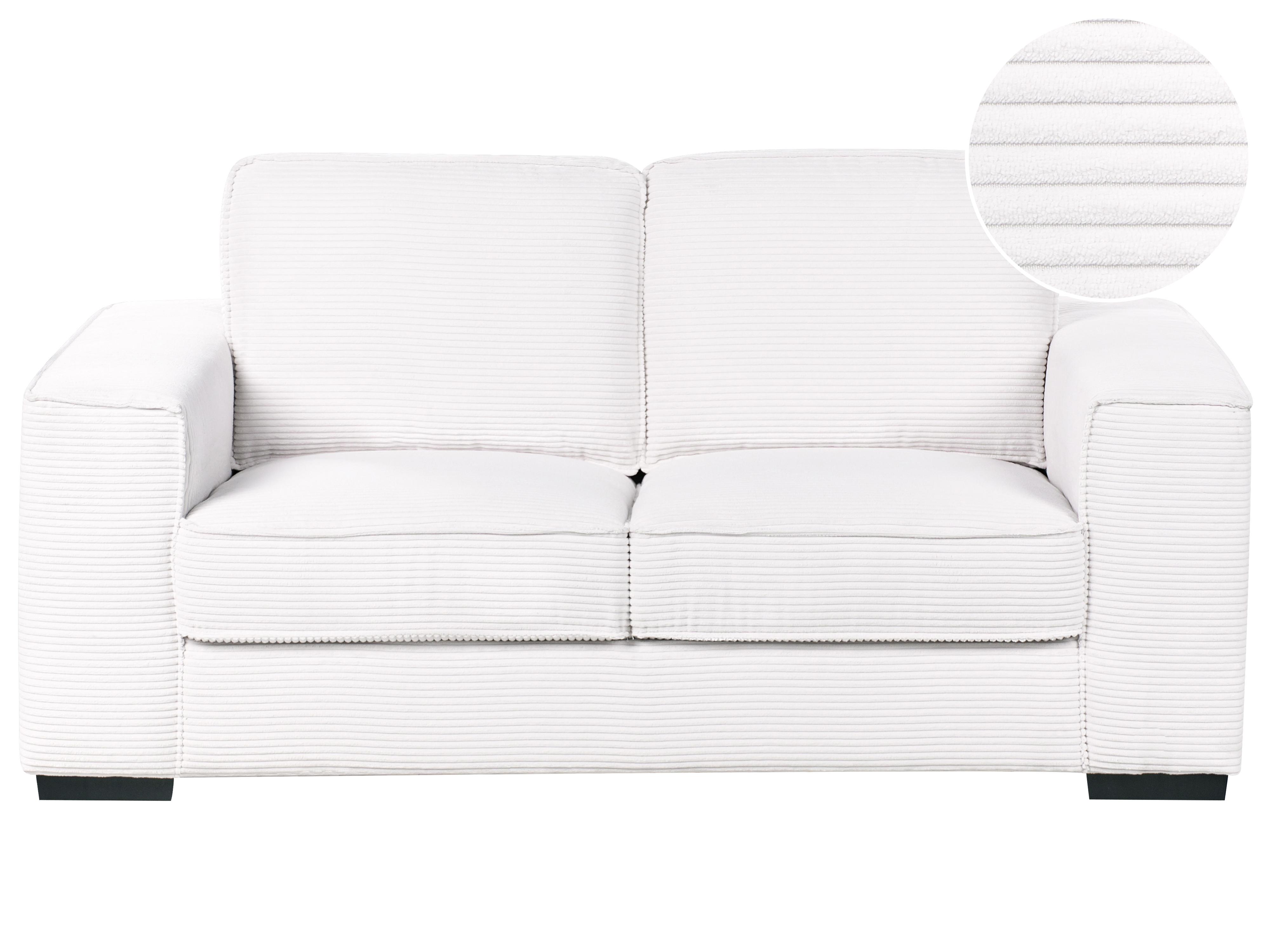 2 Seater VIKRAN Corduroy White