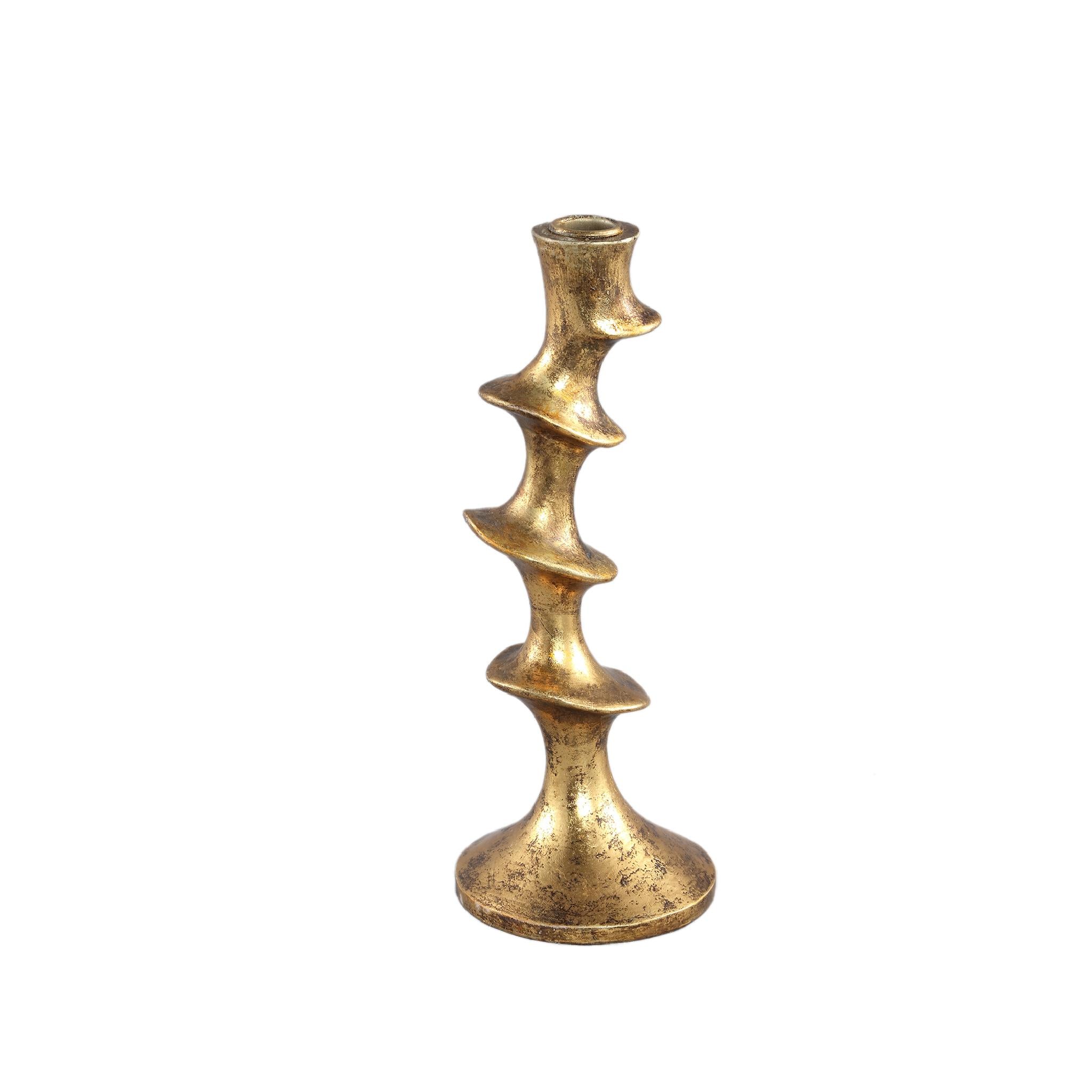 PTMD kandelaar Movy - goud - 11x11x29cm