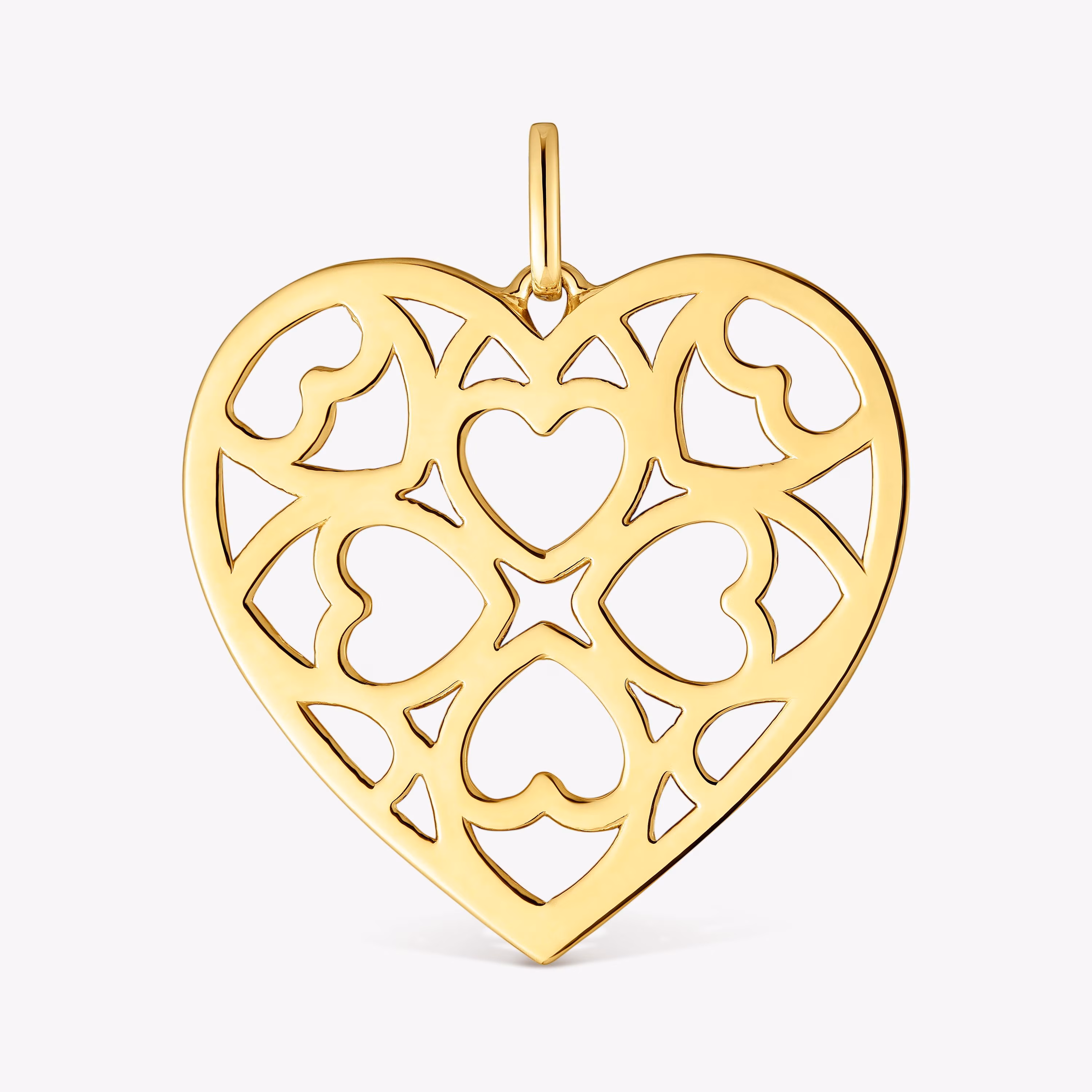 Colgante corazón con baño de oro 18 kt sobre plata Medallions
