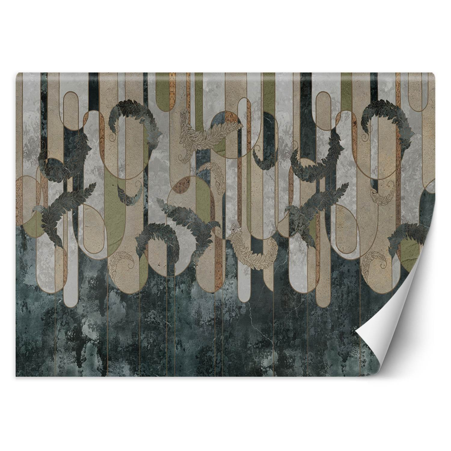 Feeby Fototapeta, Abstrakcja roślinna boho 150x105