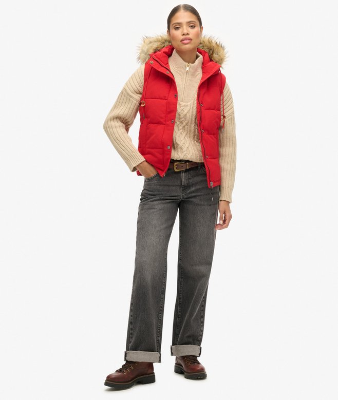 Everest Faux Fur Puffer Gilet