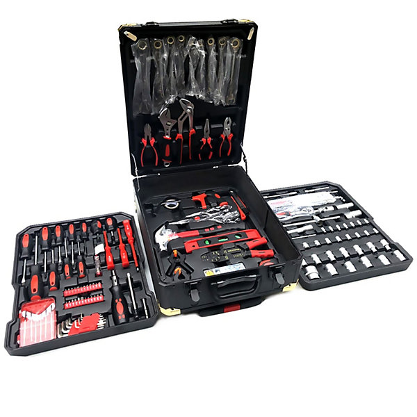 Caisse à outil Kraft M&uuml;ller KM-VALISE-326PCS, valise avec Clés à molette, pinces, cliquets, Torx, Tournevis, Chrome vanadium