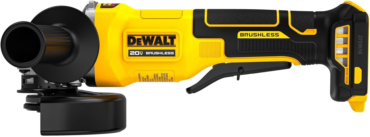DEWALT 20V MAX Cordless 4 1/2 Inch Paddle-Switch Grinder, Bare Tool Only (DCG408B)