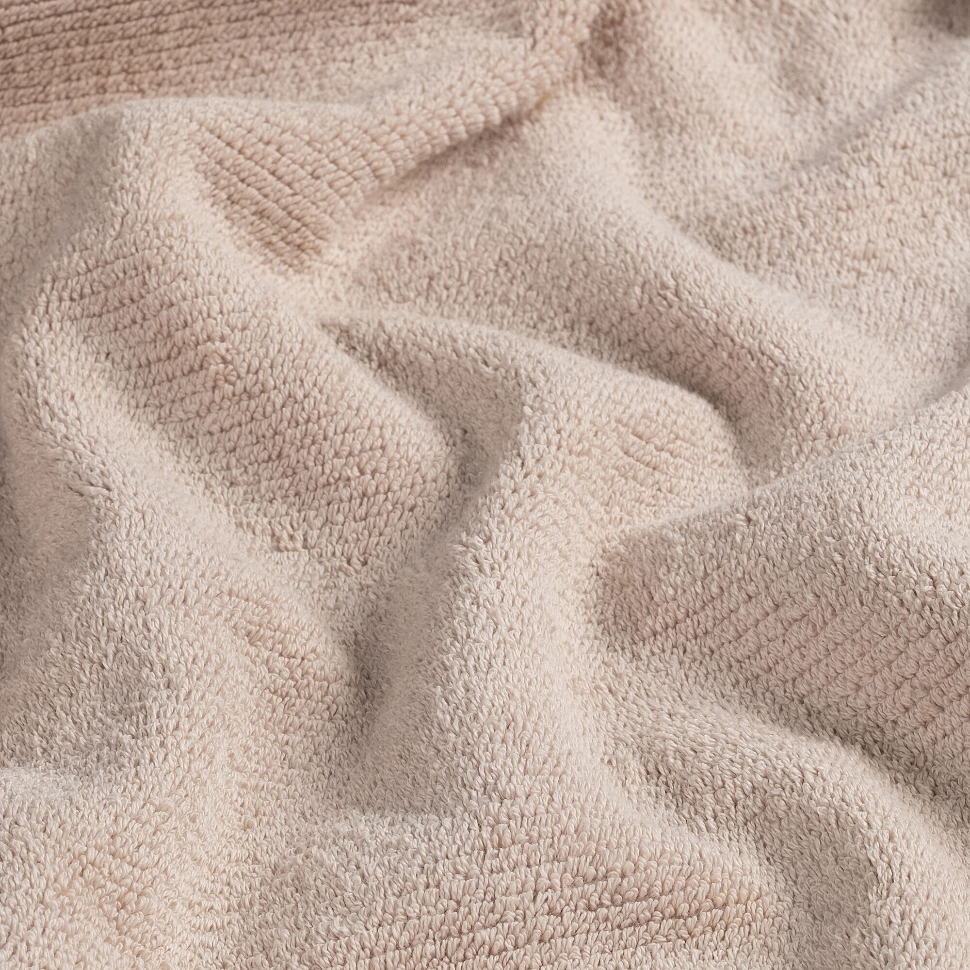 COLINE - Drap de bain en bouclettes de coton bio - beige alpilles 90x150cm