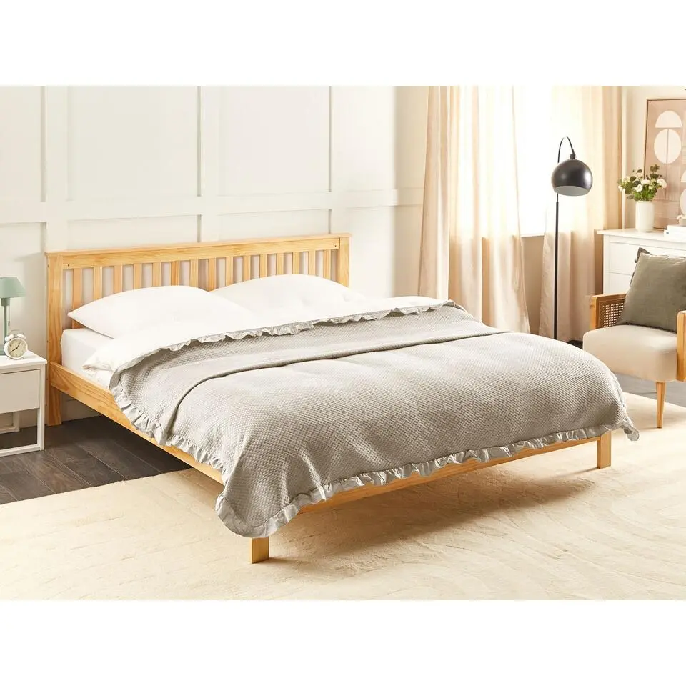 HATTON - Sprei - Taupe - 220 x 200 cm - Katoen