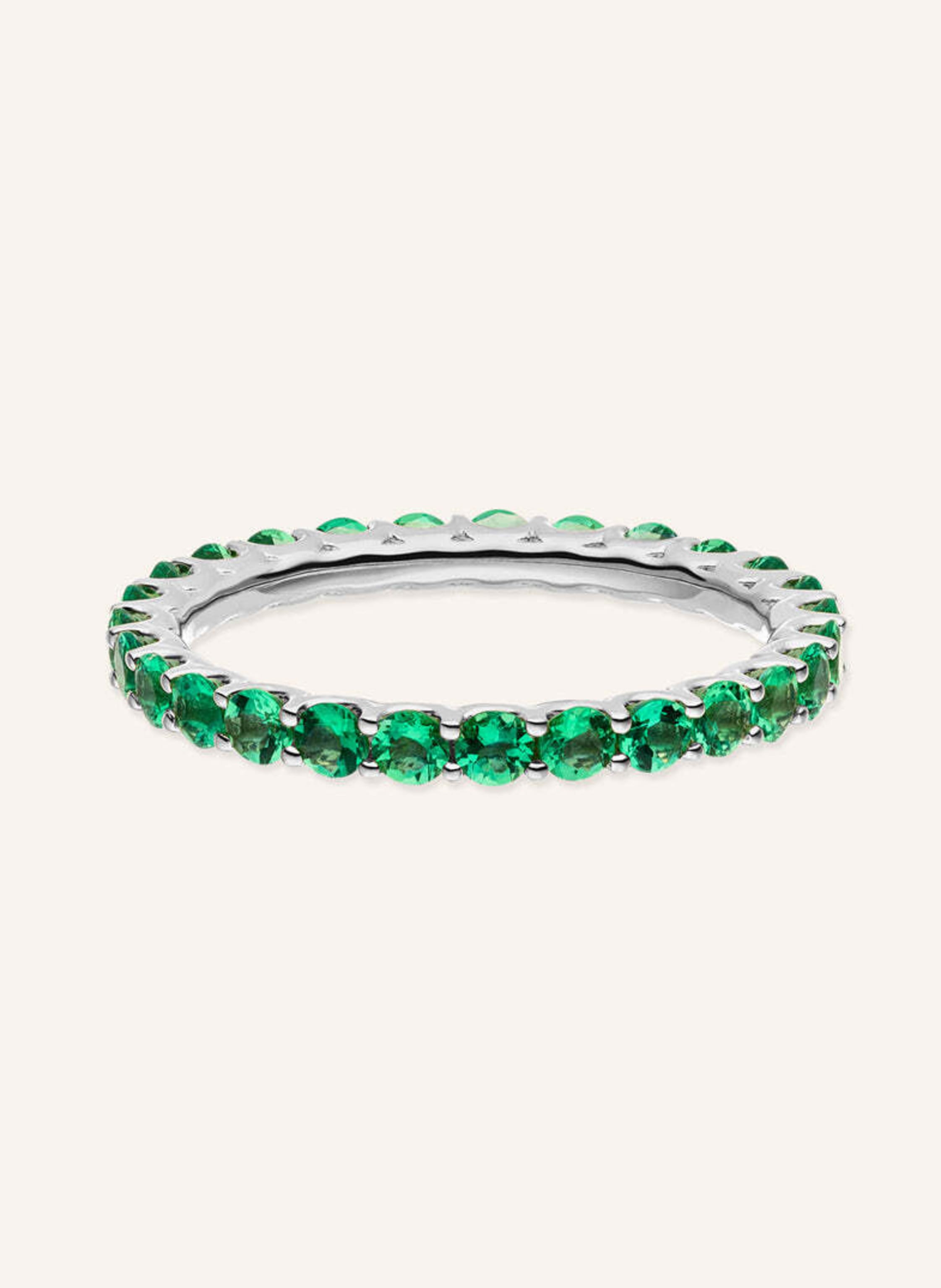 VEYNOU Ring EVERGREEN MEMORY aus 14 Karat Weißgold und 1,40ct. Smaragd