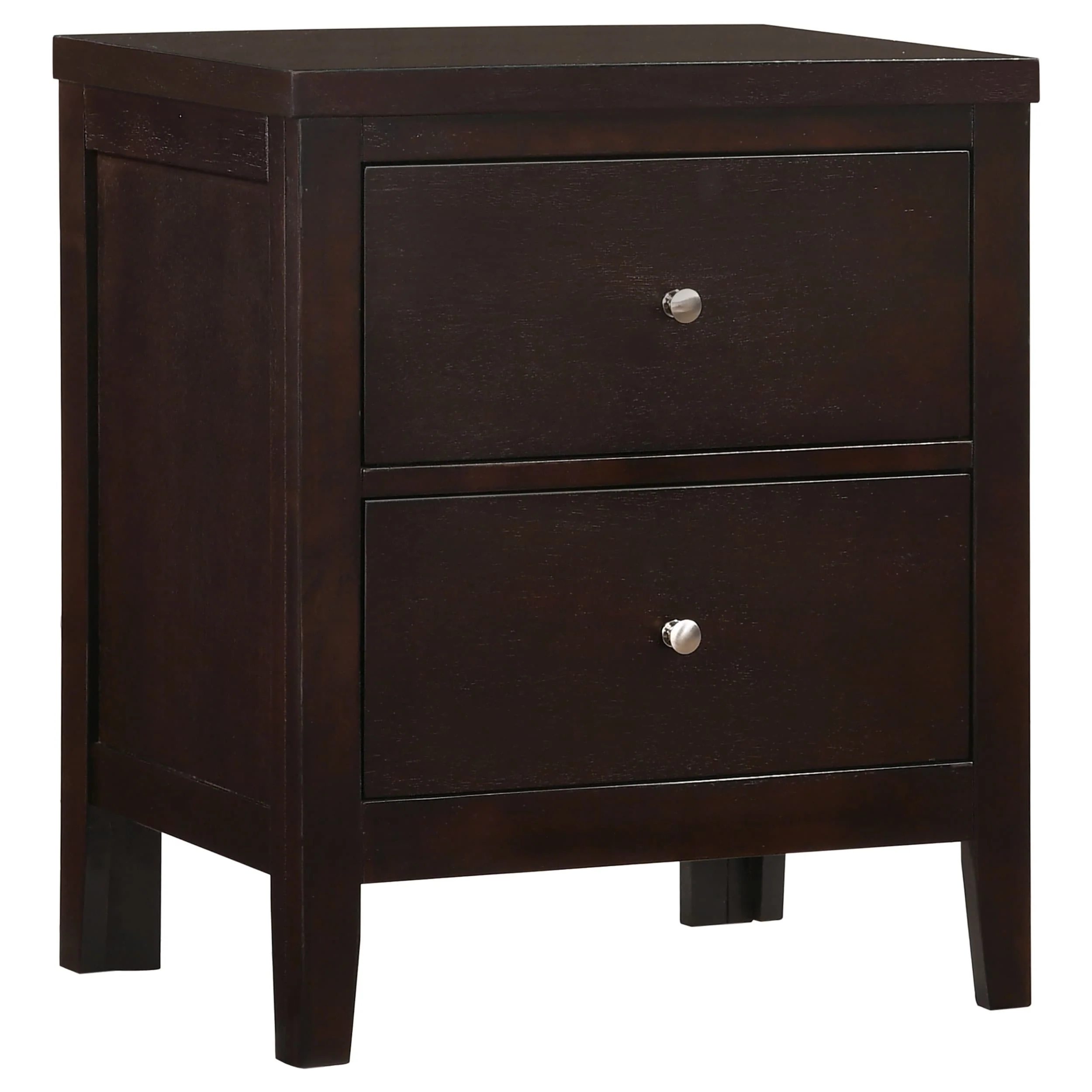 Carlton 2-drawer Wood Nightstand Cappuccino