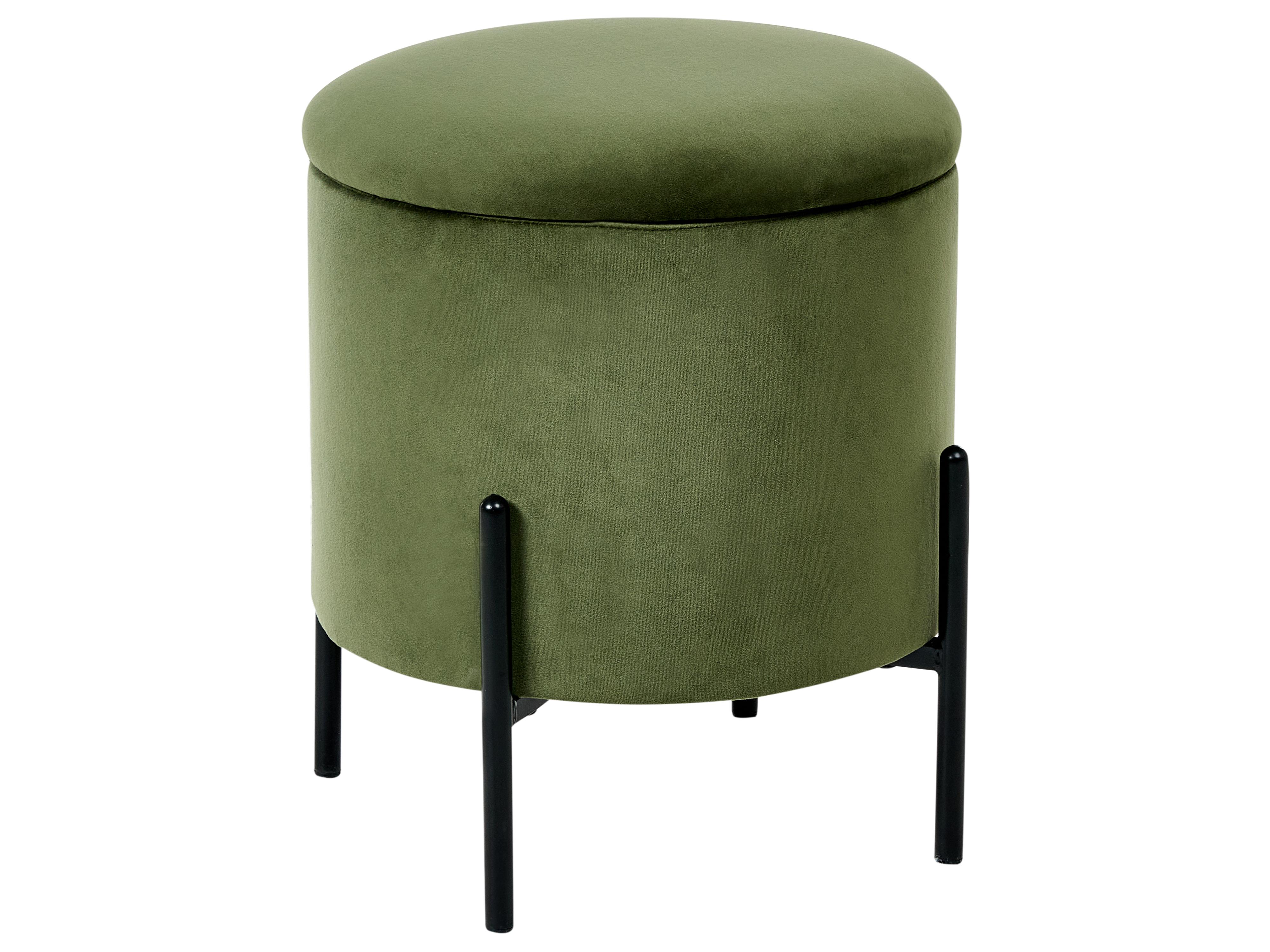 Storage Pouffe WENONA Velvet Dark Green