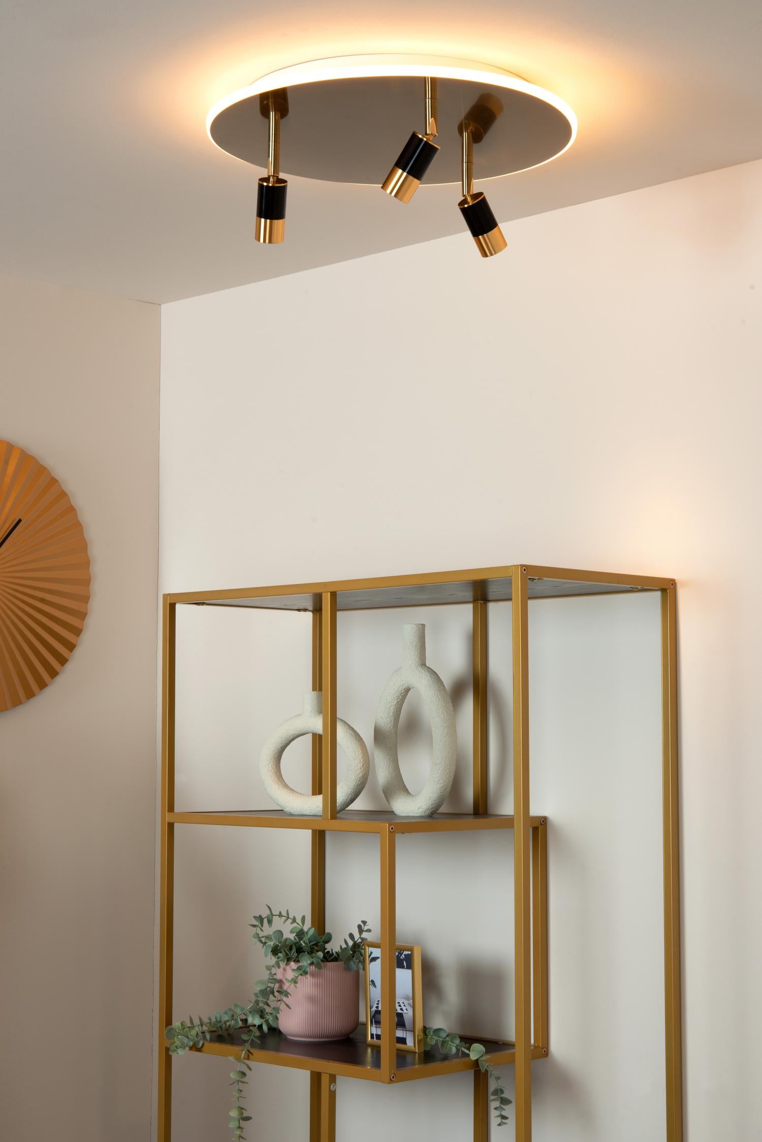 Lucide plafonnière JUBEL - Geïntegreerde LED - Mat Goud / Messing