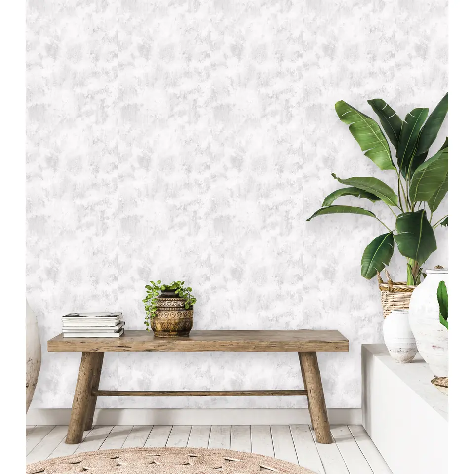 Dutch Wallcoverings - Exposure uni wit - 0,53x10,05m