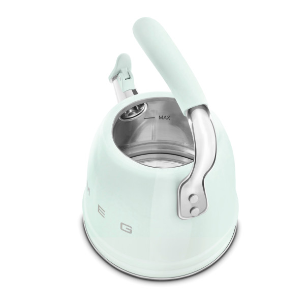 Czajnik tradycyjny z gwizdkiem Smeg WKF01PG Zieleń – styl retro, 1,7L
