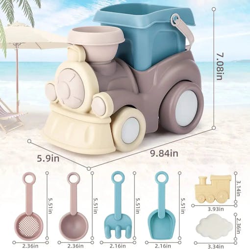 NNEOBA Children's Beach Truck and Princess Tea Set Toys