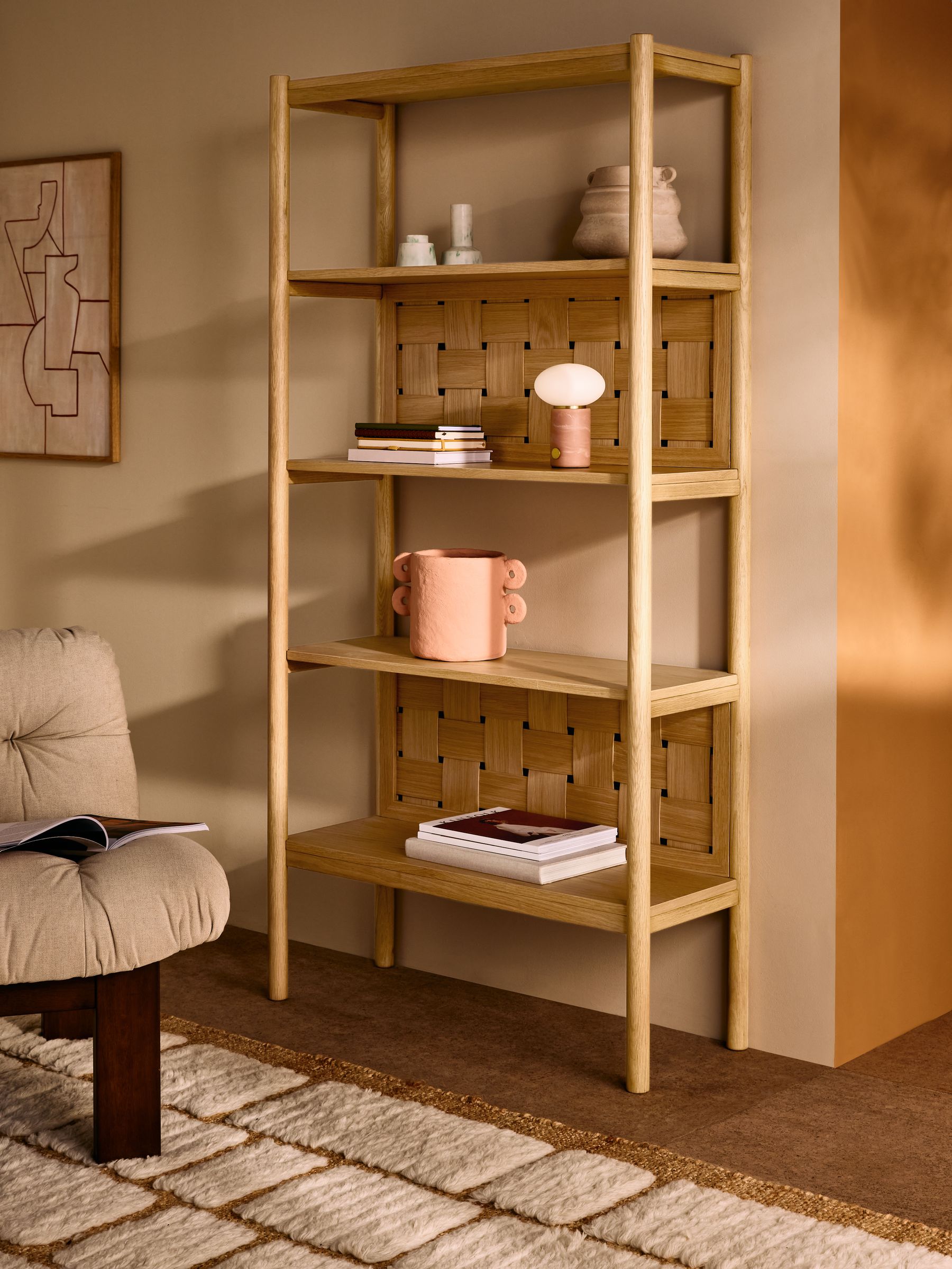 River Shelving Unit in Oak