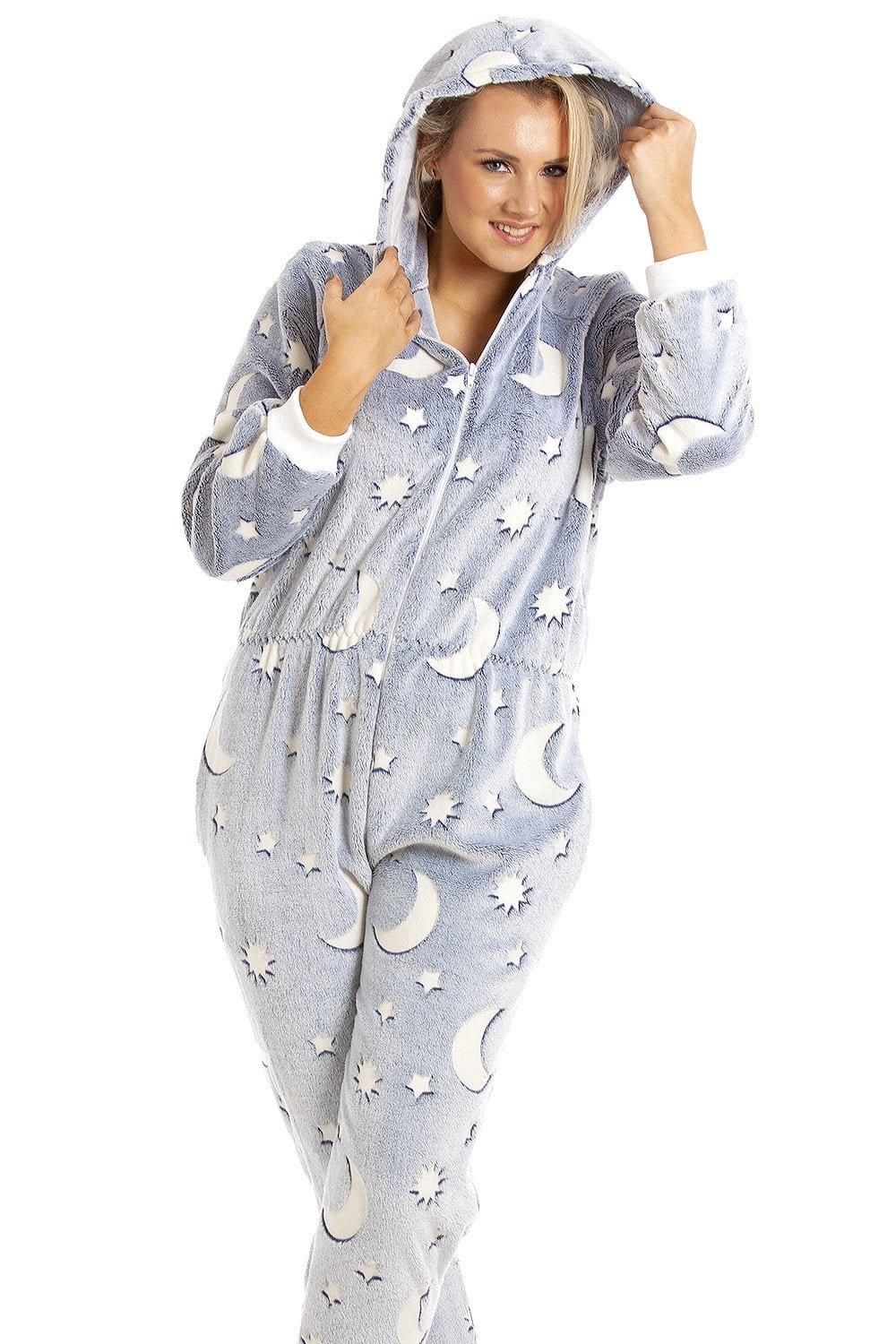 Camille Glow In The Dark Supersoft Fleece Star Print Onesie