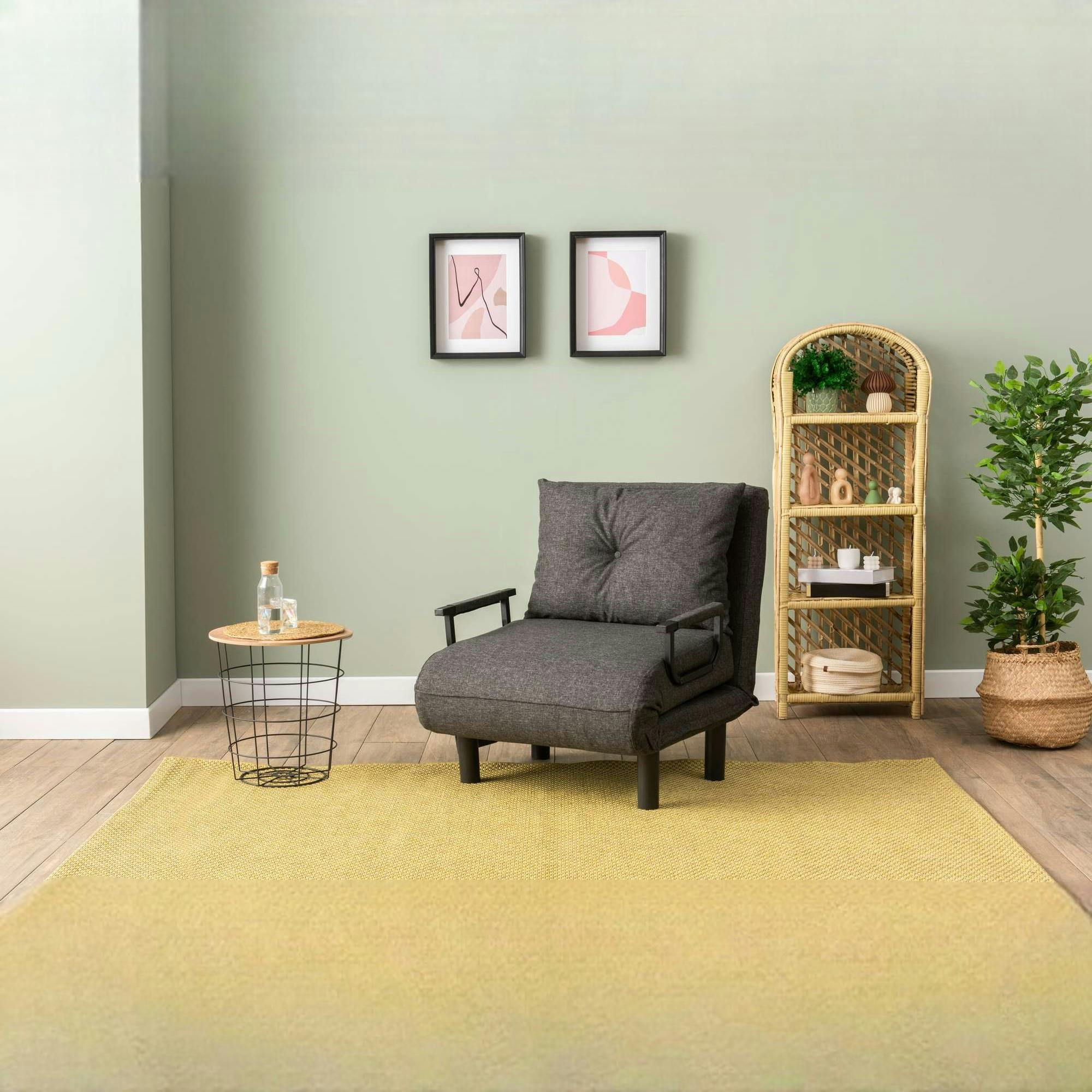 Fauteuil convertible anthracite couchage 175 cm IBARRA