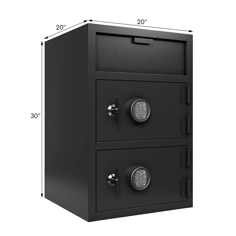Double-Door Tipping Cabinet Digital Depository Safe,with Deposit Slot