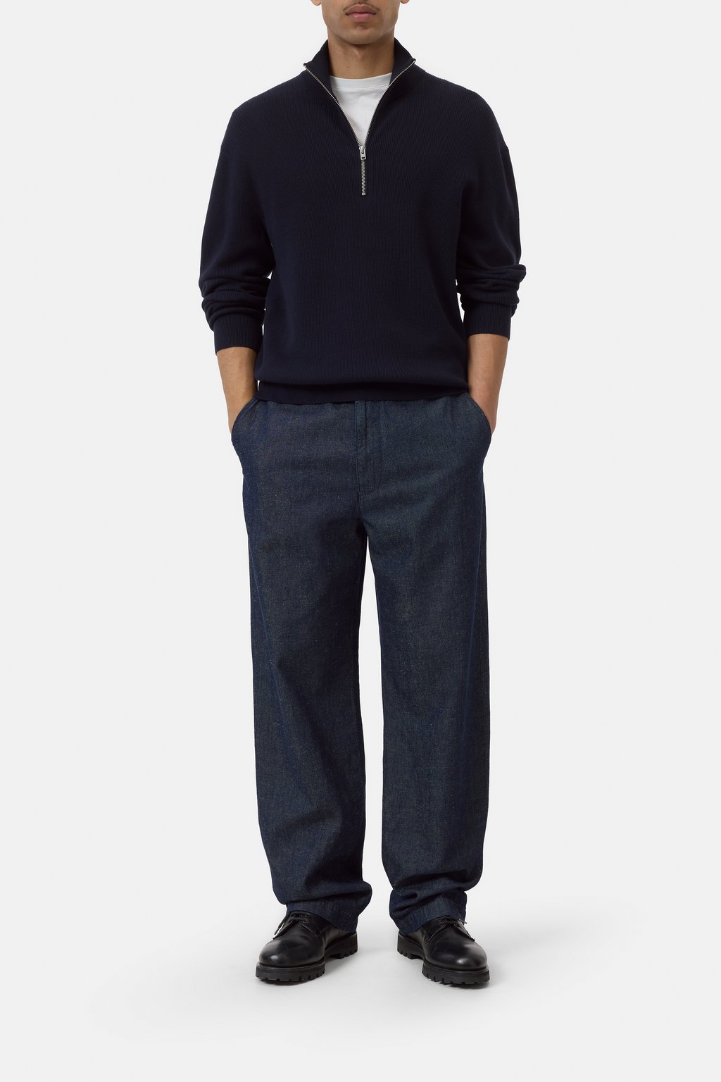 Half-Zip-Pullover aus Baumwolle