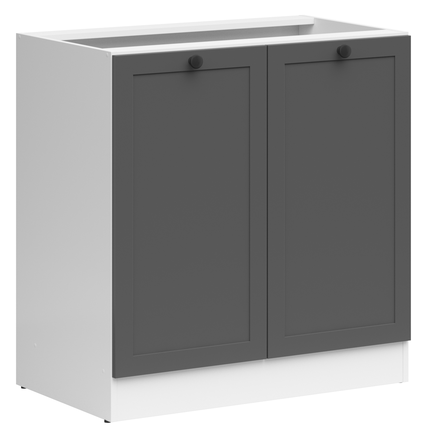 Szafka kuchenna dolna Junona Line 80 cm dwudrzwiowa grafit