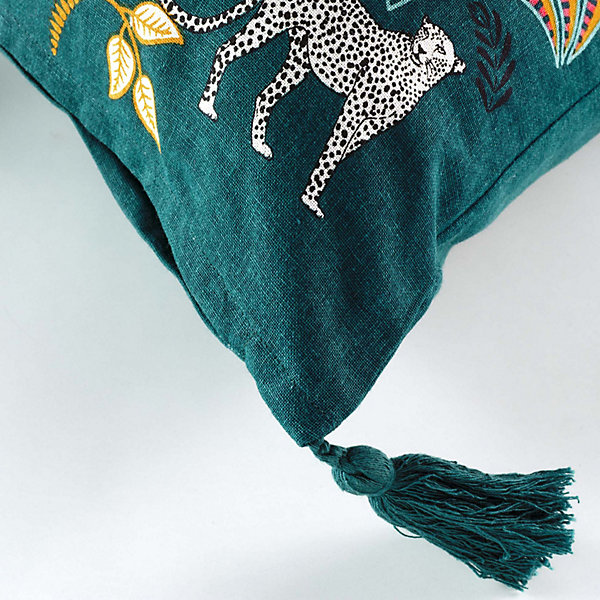 Housse de coussin bleu en coton (40x40 cm - Bleu)