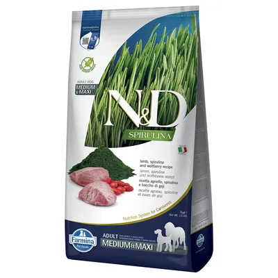 N&D Spirulina Adult Medium/Maxi with Lamb