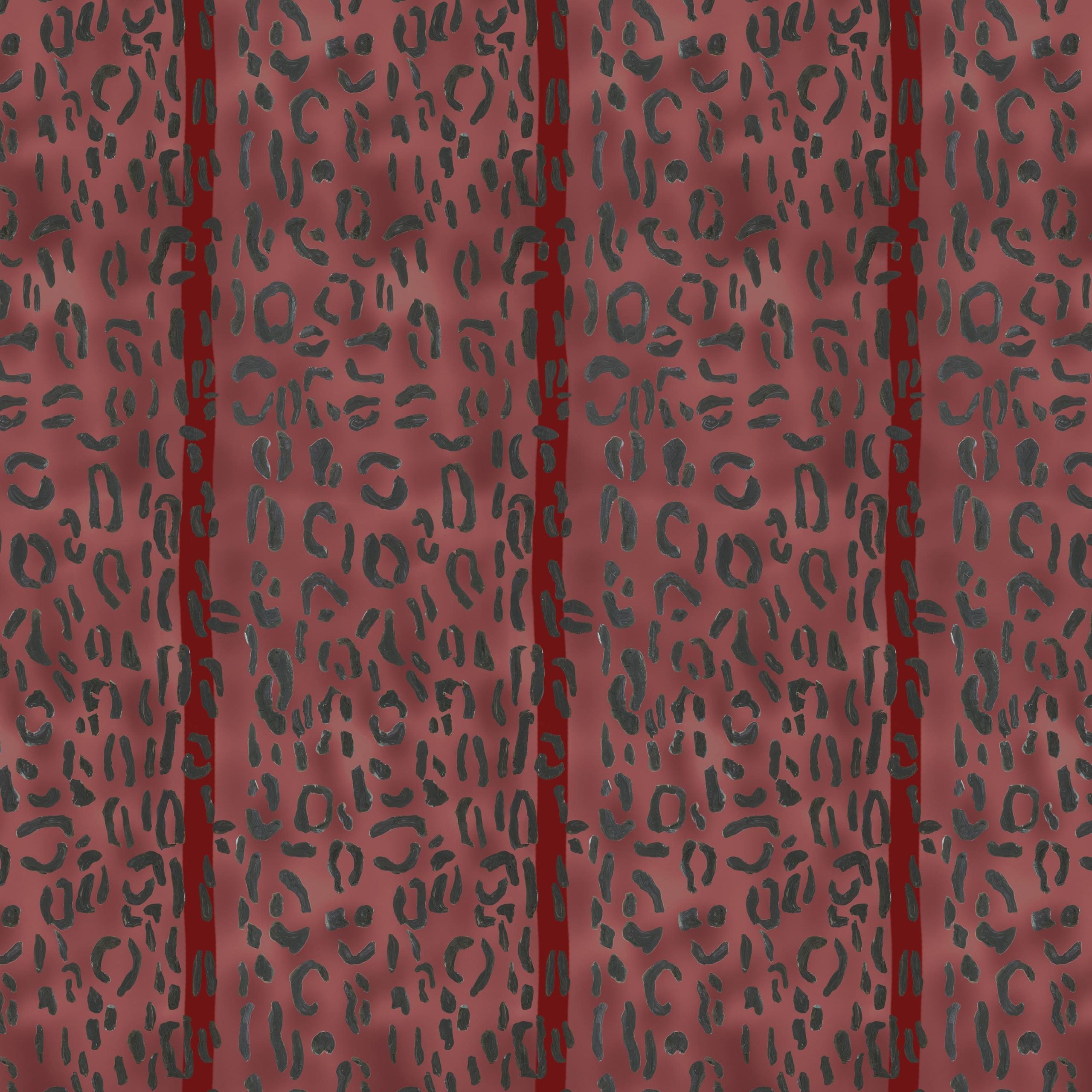 Catchii Behang Leopard print aubergine