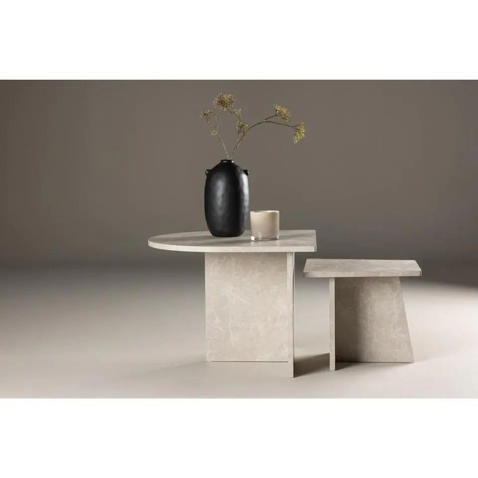 Svea - Matilde salontafel - set van 2 - marmerlook