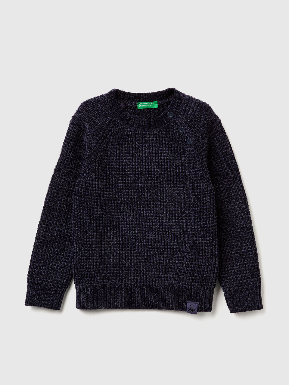 Chenille crew neck sweater
