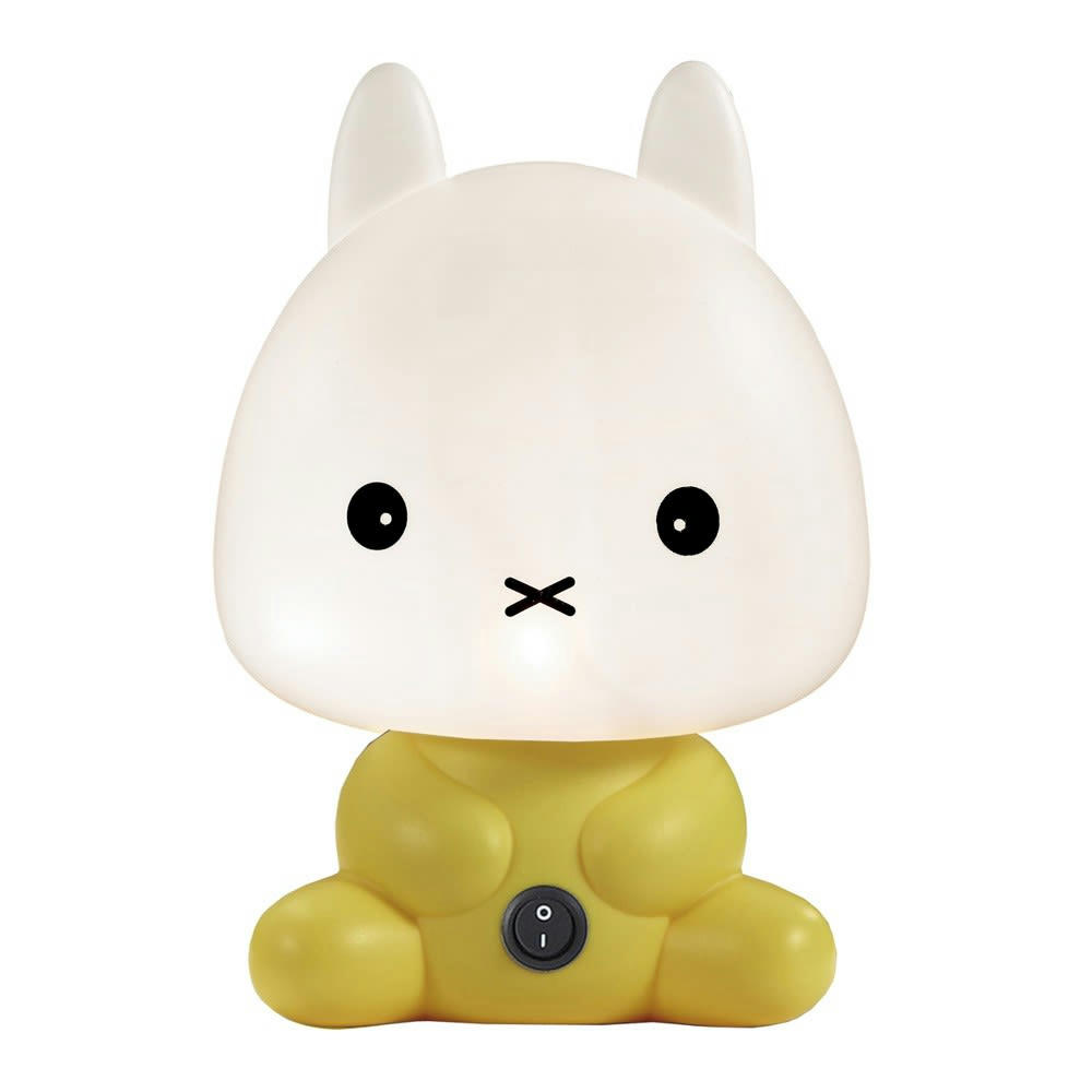 CONEJO - Lampe à poser pour enfant en forme de lapin jaune et blanc