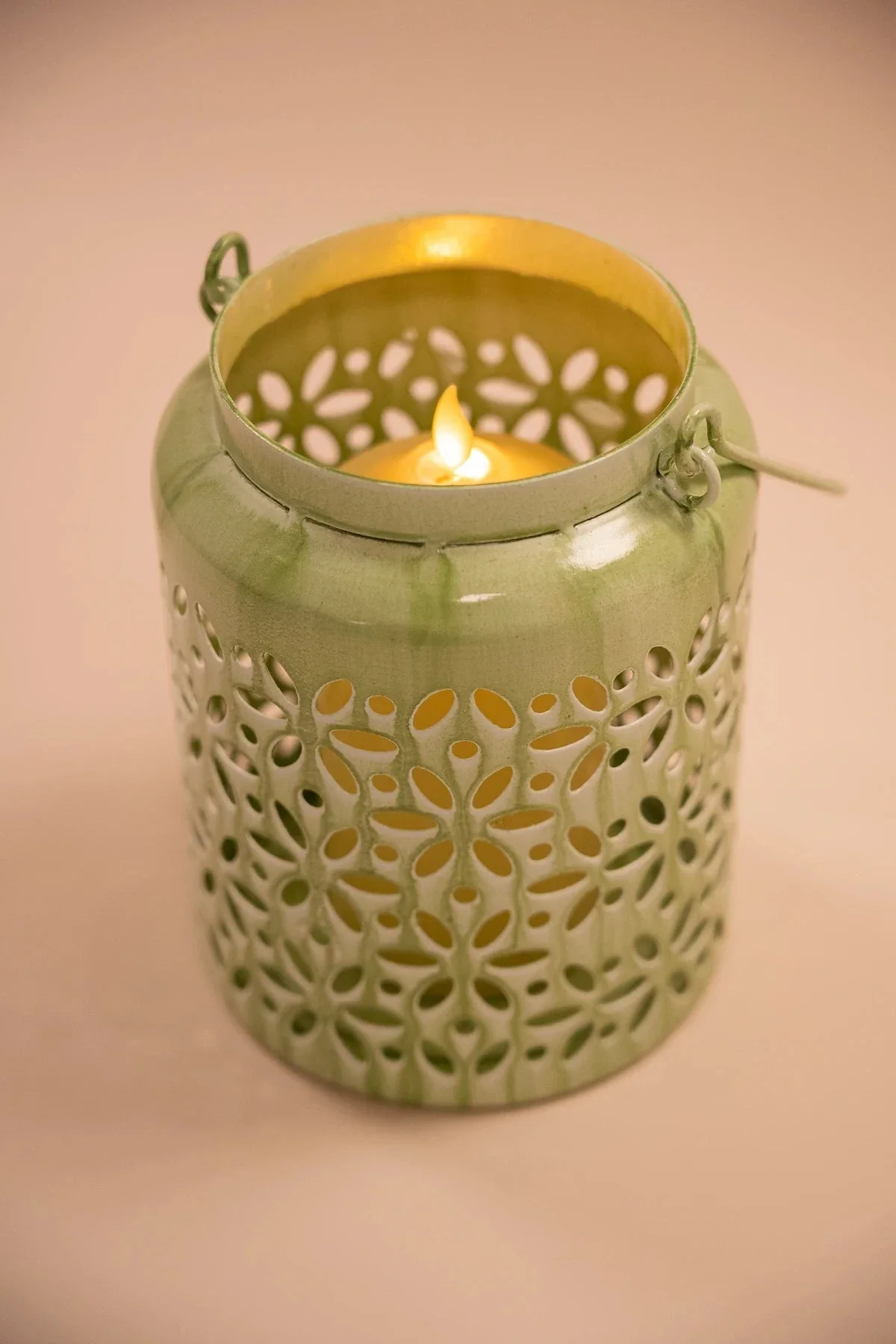 Green Metal Lantern